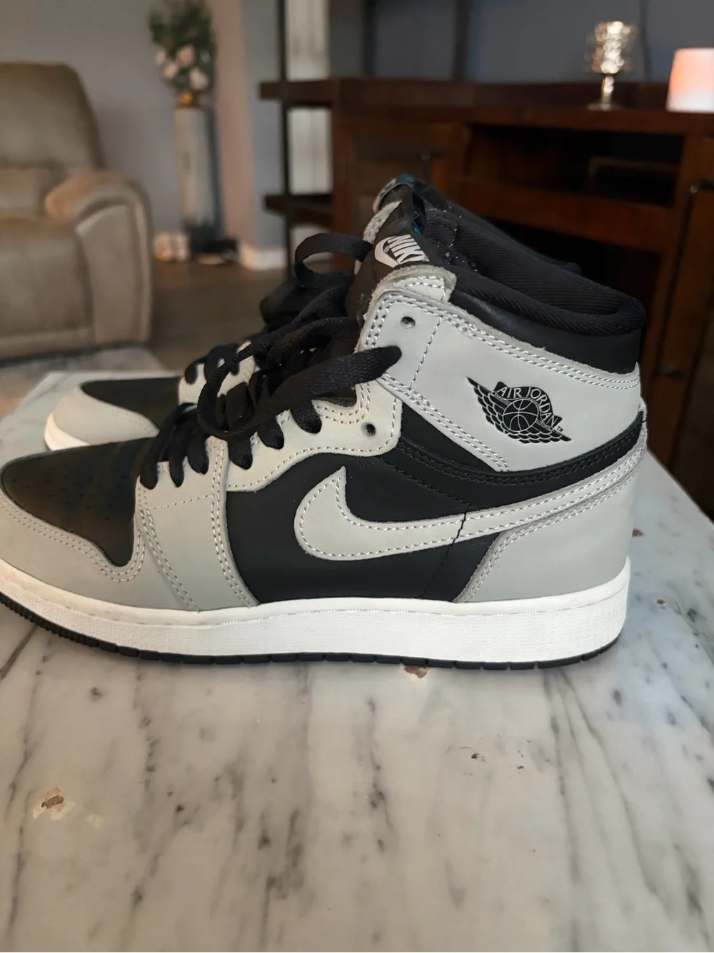 Jordan Men's High Top Sneakers in Black and Light Gray